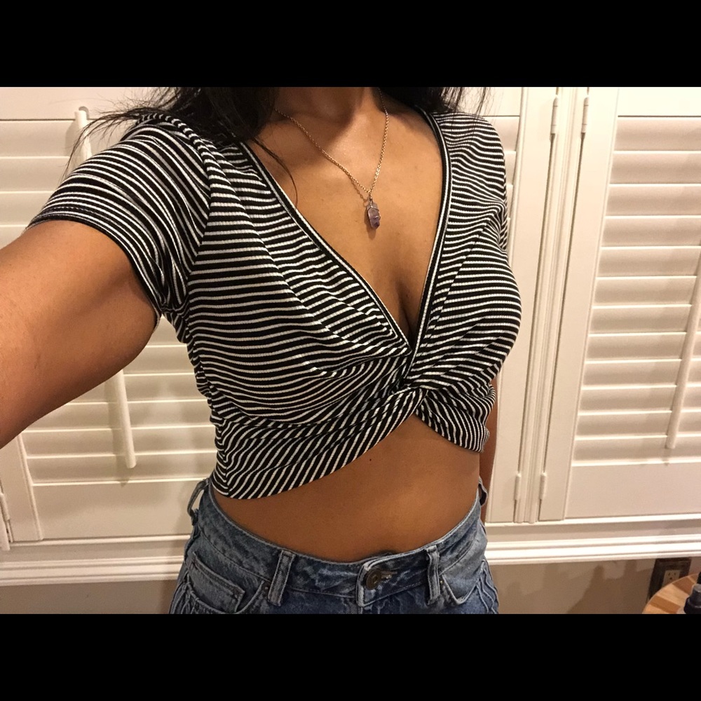 Striped crop top
